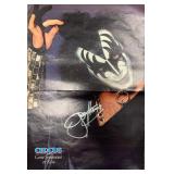 Kiss Gene Simmons signed insert poster