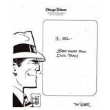 Dick Tracy Dick Locher Signed  8.5x11 Chicago...