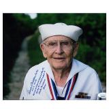 WWII Hero Burke Waldron  signed photo. JSA...
