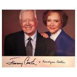 39th US President Jimmy Carter signed family photo