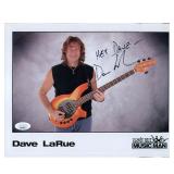 Bassist Dave LaRue signed photo. JSA Authenticated