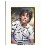 Zoey Matthew Underwood signed photo