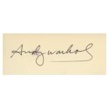 Artist Andy Warhol original signature