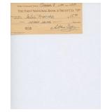 Artist Arthur Szyk/ Canterbury Tales  signed check