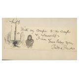 Tudor Jenks hand written note and sketch
