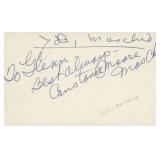 Constance Moore and John Maschio signed note