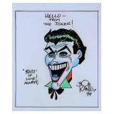 Bob Kane original hand drawn and signed Joker...