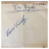 David Crosby vintage autograph