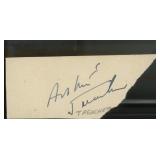 Mary Poppins Arthur Treacher signature cut