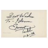 Country Musician Ernest Tubb signed note