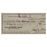 Paul Williams signed 1977 check