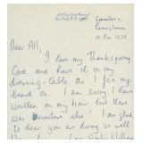 Emlyn Williams hand written signed letter