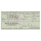 Five Fingers David Hedison signed check