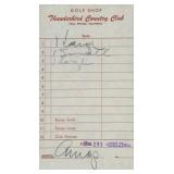 I Love Lucy Desi Arnaz signed receipt