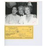 Road To Bali Dorothy Lamour signed check