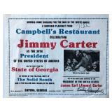 Jimmy Carter signed souvenir placemat