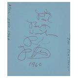 The Platters signed signed note