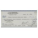 Apollo 7 Astronaut Walter Cunningham signed check