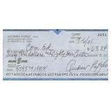 Brooklyn Dodgers Andrew Pafko signed check