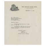 Howard O'Brien signed letter