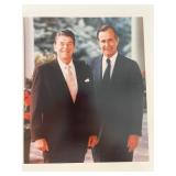 Ronald Reagan and George H.W. Bush vintage photo