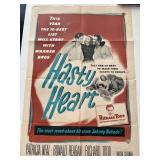 Hasty Heart 1950 vintage movie poster