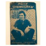 Bruce Springsteen 1980 Los Angeles Backstage Pass
