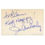 Laugh In's Jo Anne Worley signed note
