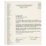 Beatrice Straight and Dale Wasserman signed letter