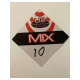 U2 Elevation Tour 2001 Mix Backstage Pass