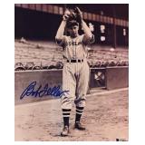 Cleveland Indians pitcher Bob Feller signed photo