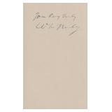 William McKinley signature cut. GFA Authenticated