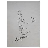 Vincent Price hand drawn signed caricature