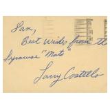 Larry Costello original signature cut