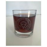 Donald Trump Presidential Seal Rocks Glass