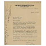 Screenwriter Jimmy Starr signed letter