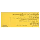 Hyman Meltzer signed ticket