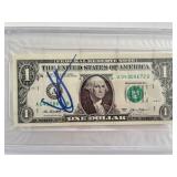 Star Wars JJ Abrams signed dollar bill