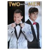 Two and a Half Men signed TV poster