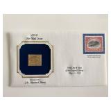 1918 Airmail Issue 24c Inverted Jenny 22kt Gold...