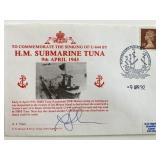 WWII A.J. Vince Signed H.M. Submarine Tuna...
