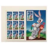 USPS Bugs Bunny Sheet of Ten 32 Cent Stamps...
