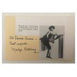 Madge Bellamy signed note and photo card