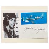 WWII Ace John Zink Signed Photo Card