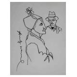 Andy Warhol original signed drawing