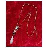 Necklace with gold chain and pendant