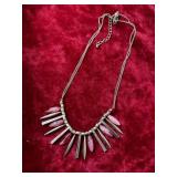 Silver chain with charms