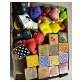 Baby blocks and bath toys