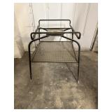Mid-Century Retro Atomic Metal Mesh Swivel TV