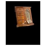 vintage wooden jewelry armoire